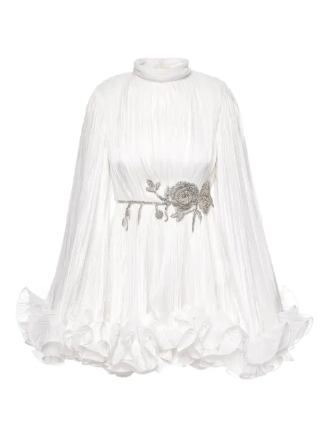 Ana Radu pleated-cape mini dress