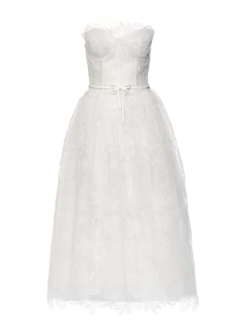 Ana Radu lace-pattern strapless dress