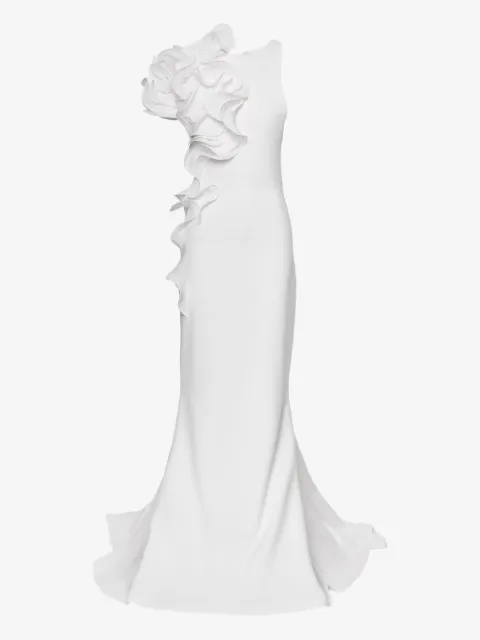 Ana Radu ruffled-appliqué gown