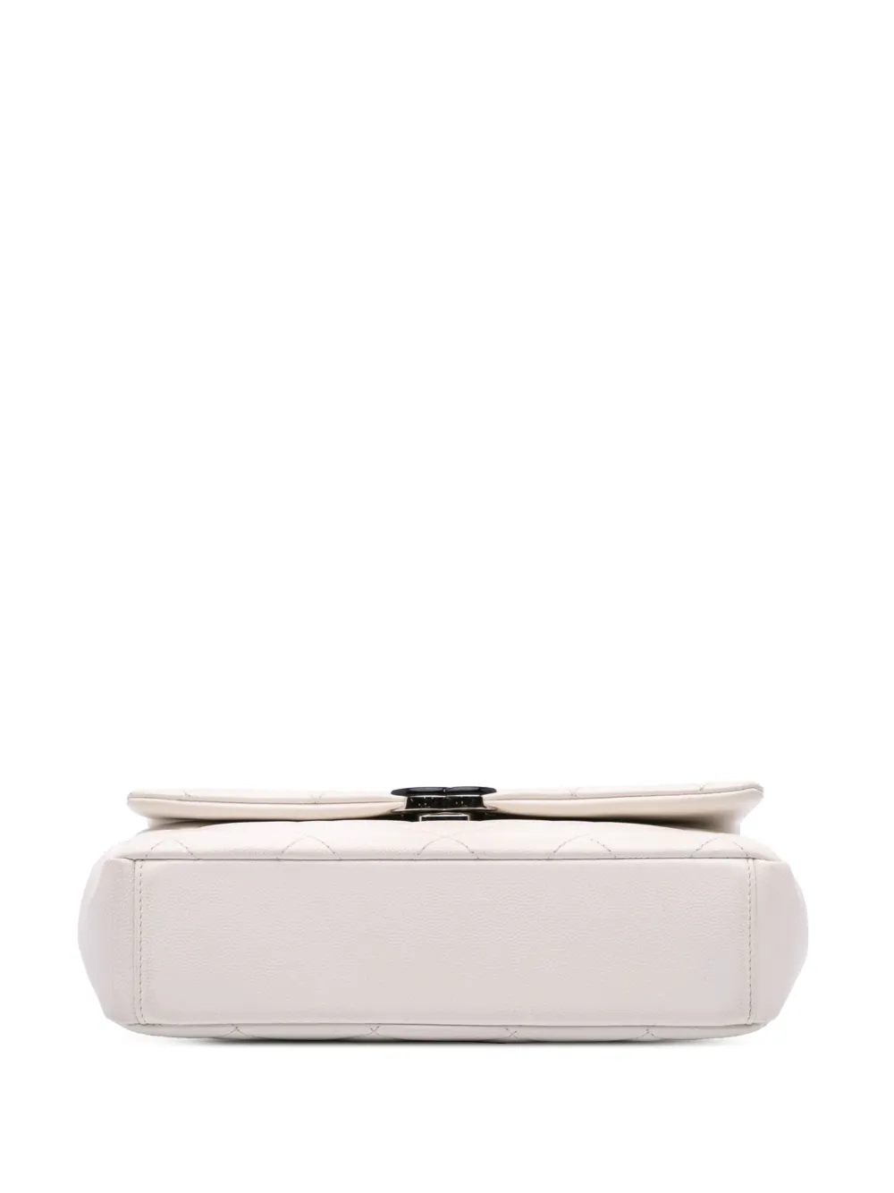 Pre-owned Chanel 2020 Medium Quilted Caviar My Everything Flap Crossbody Bag In White