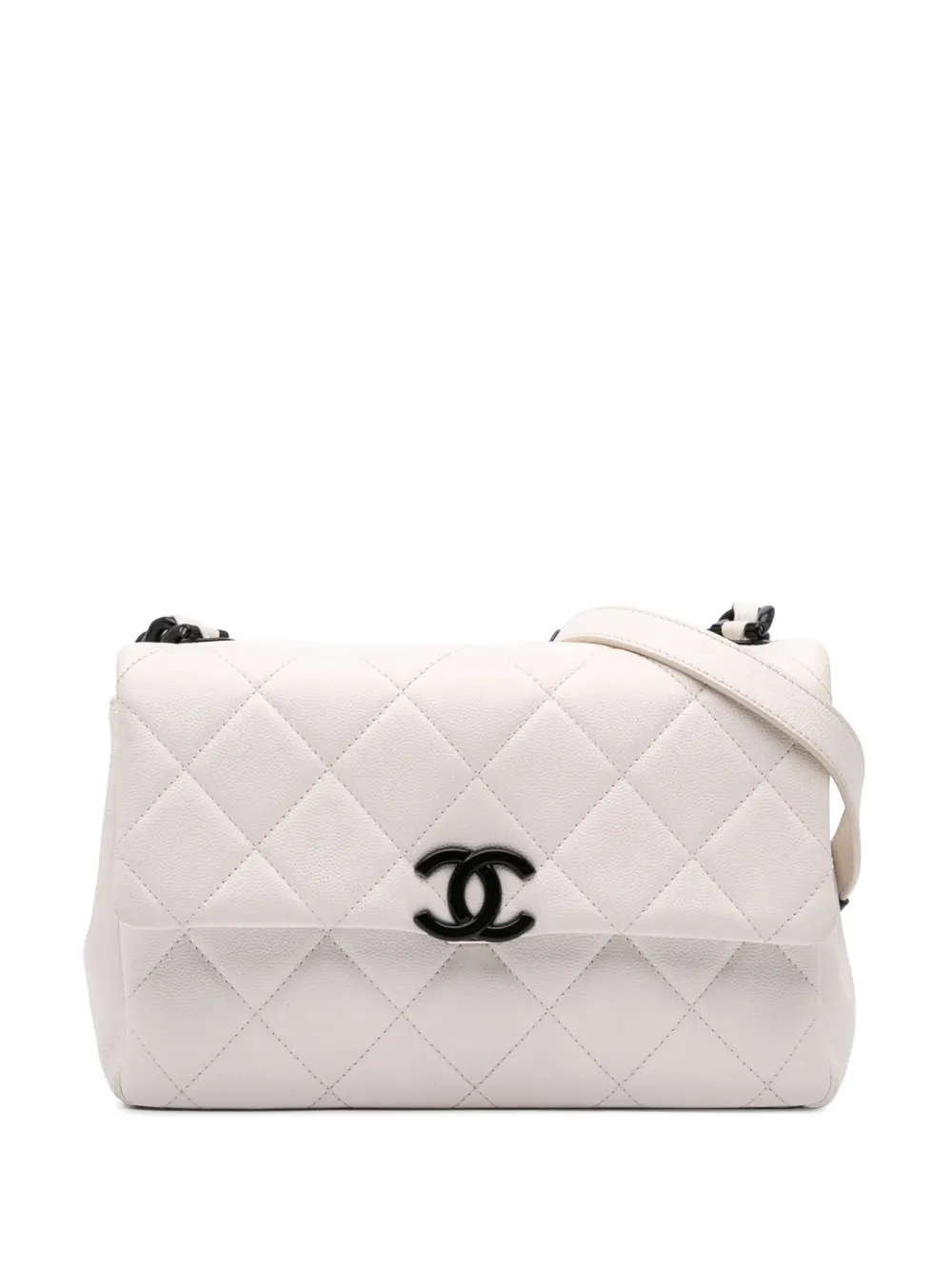 CHANEL Pre-Owned 2020 Medium Quilted Caviar My Everything Flap crossbody bag | White | Image 1