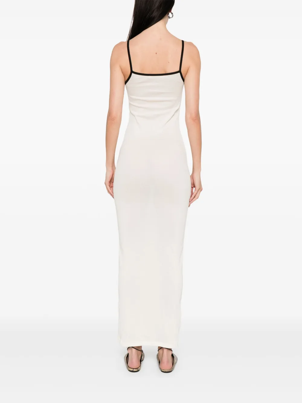 Aya Muse Jersey midi-jurk Wit