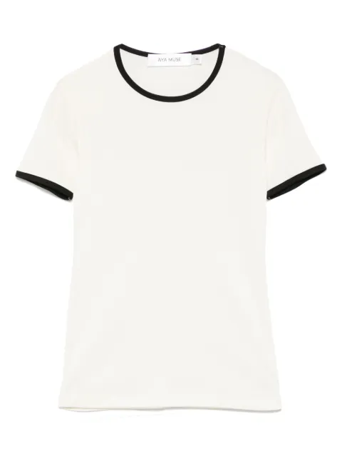 Aya Muse contrast-trim T-shirt