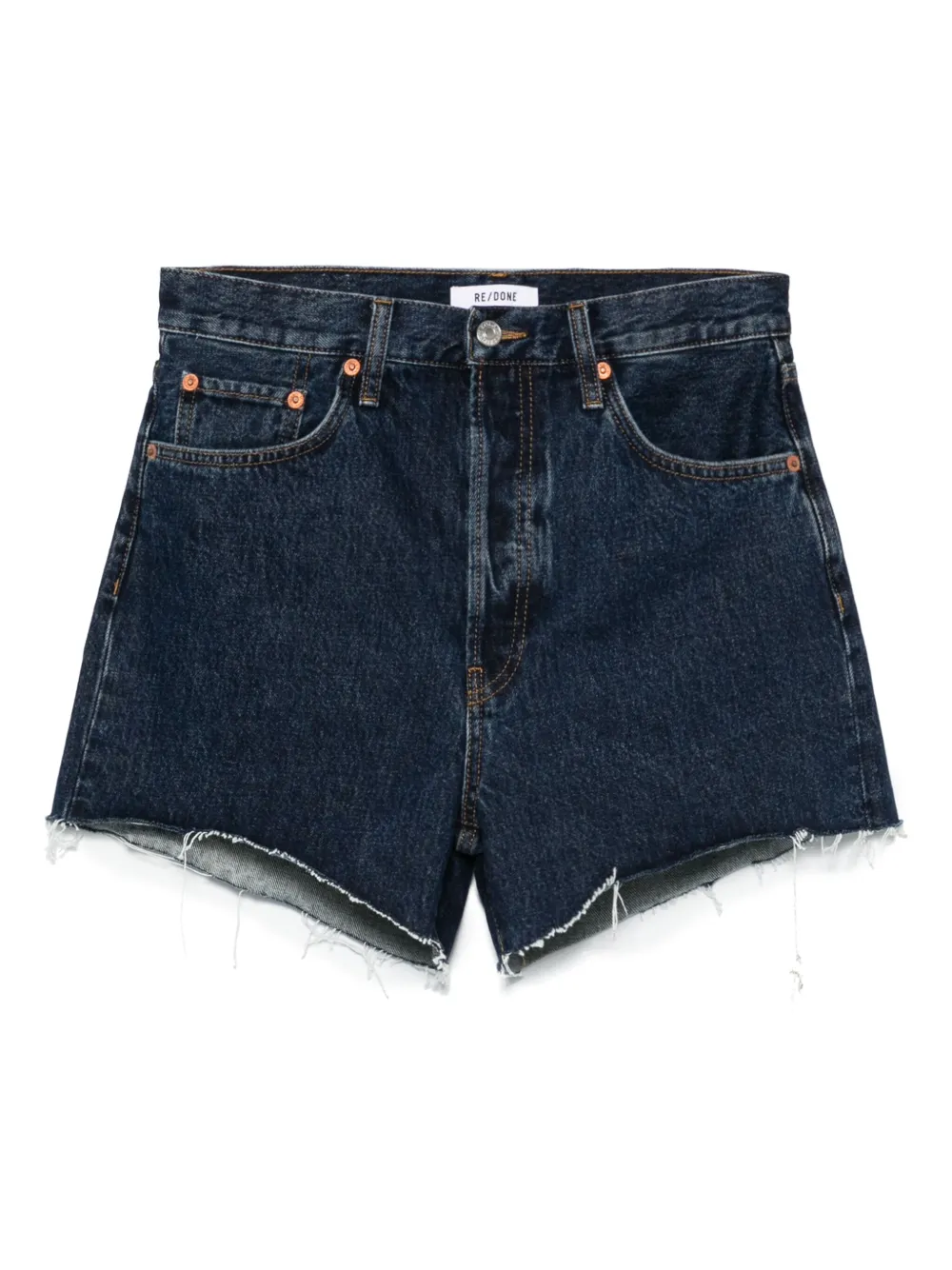 RE DONE 90s Low Slung denim shorts Blauw