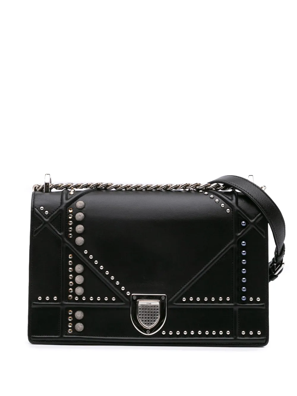 Christian Dior Pre-Owned 2015 ミディアム スタッズ ラムスキン ディオラマ フラップ ショルダーバッグ - Christian Dior Pre-Owned 2015 ミディアム スタッズ ラムスキン ディオラマ フラップ ショルダーバッグ -