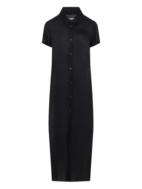KHAITE Effy button-up short-sleeve dress
