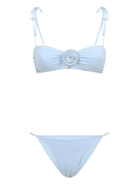 La Reveche floral-appliqué bikini