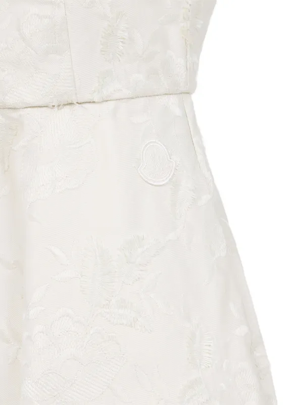 Moncler floral-embroidered Midi Dress | Neutrals | FARFETCH