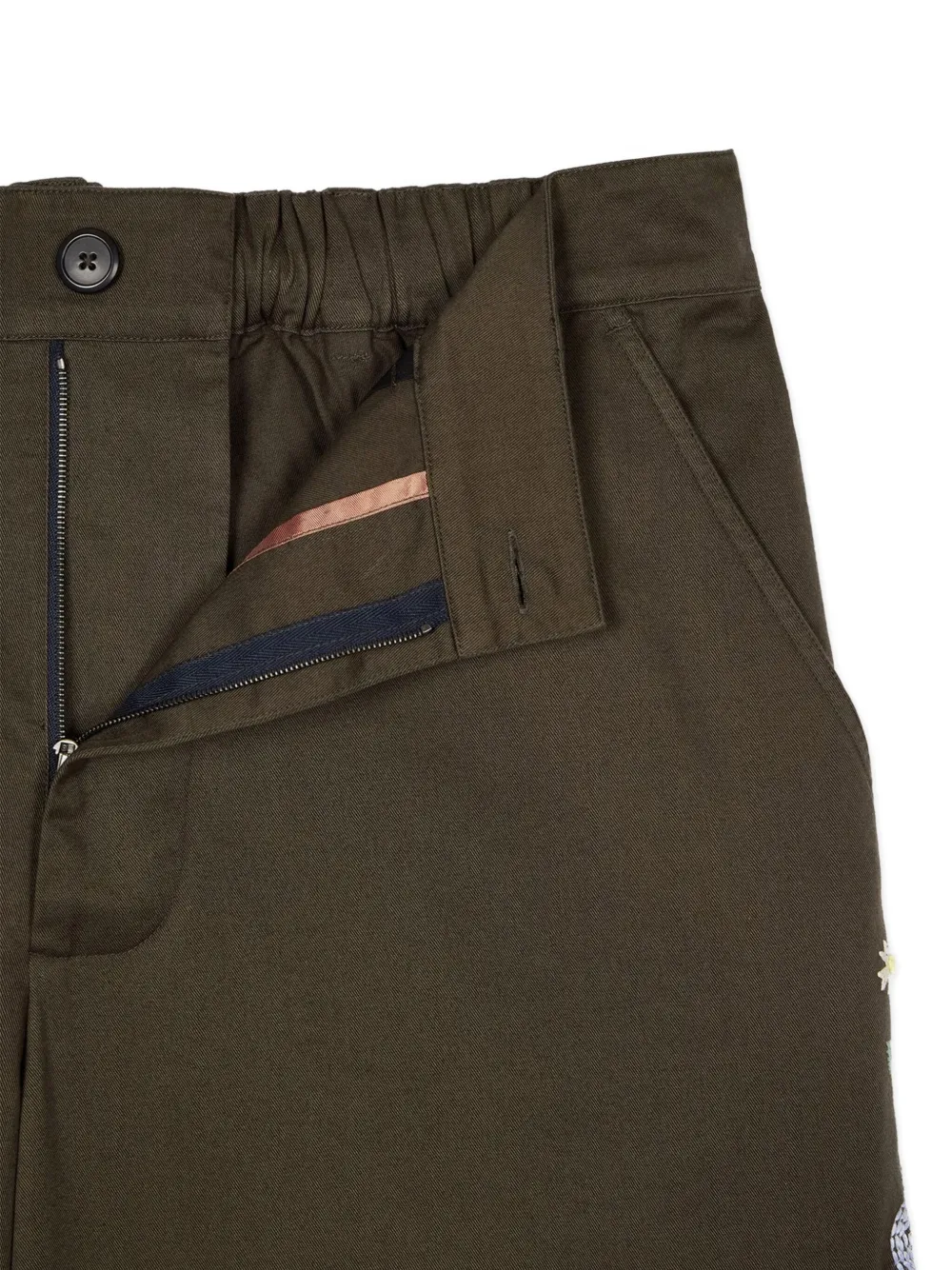 Paul Smith Katoenen shorts met borduurwerk Groen