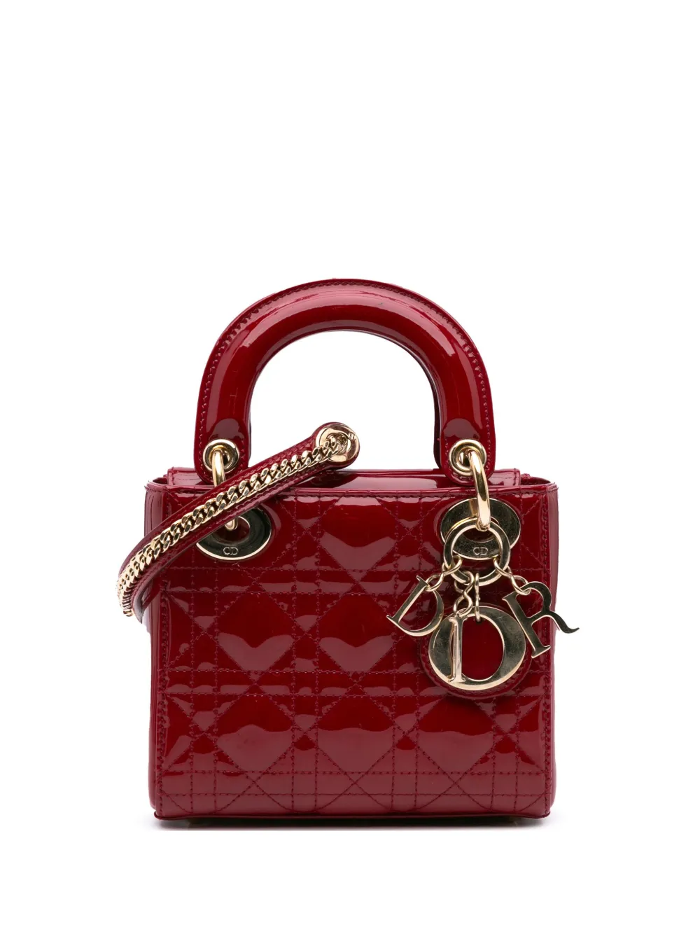 2019 Mini Patent Cannage Lady Dior satchel