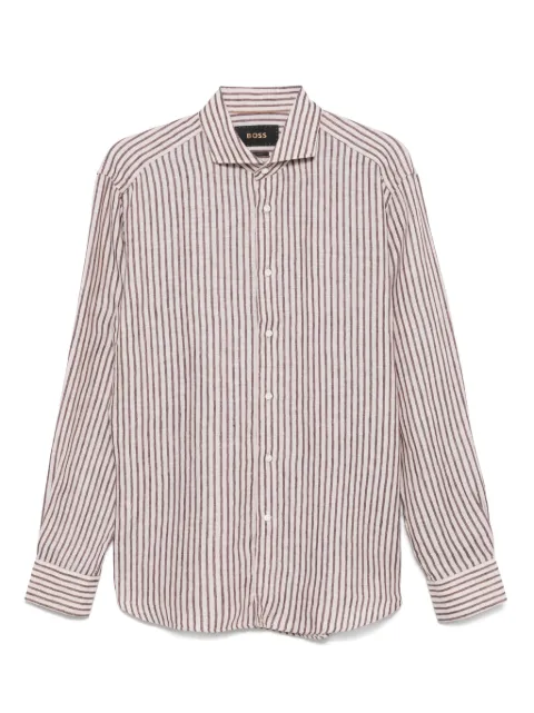 BOSS camisa con rayas estampadas