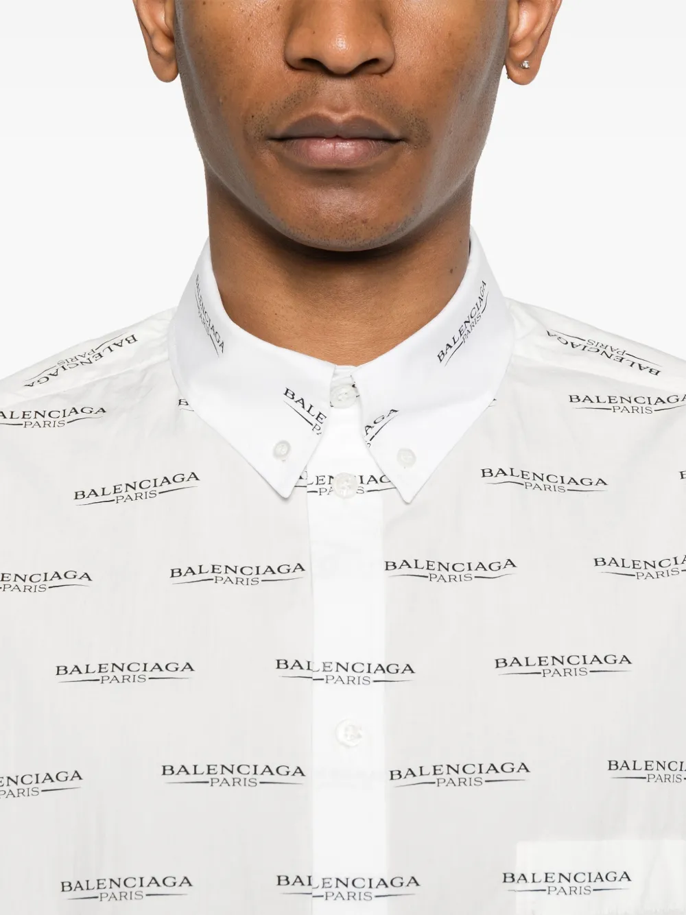 Balenciaga Overhemd met logoprint Wit