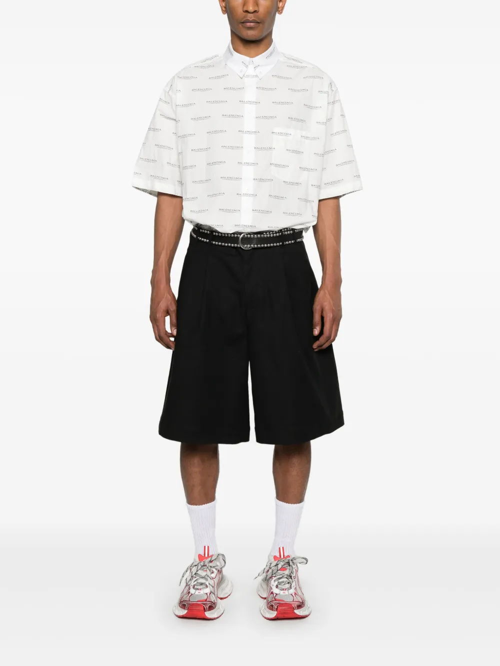Balenciaga Overhemd met logoprint - Wit