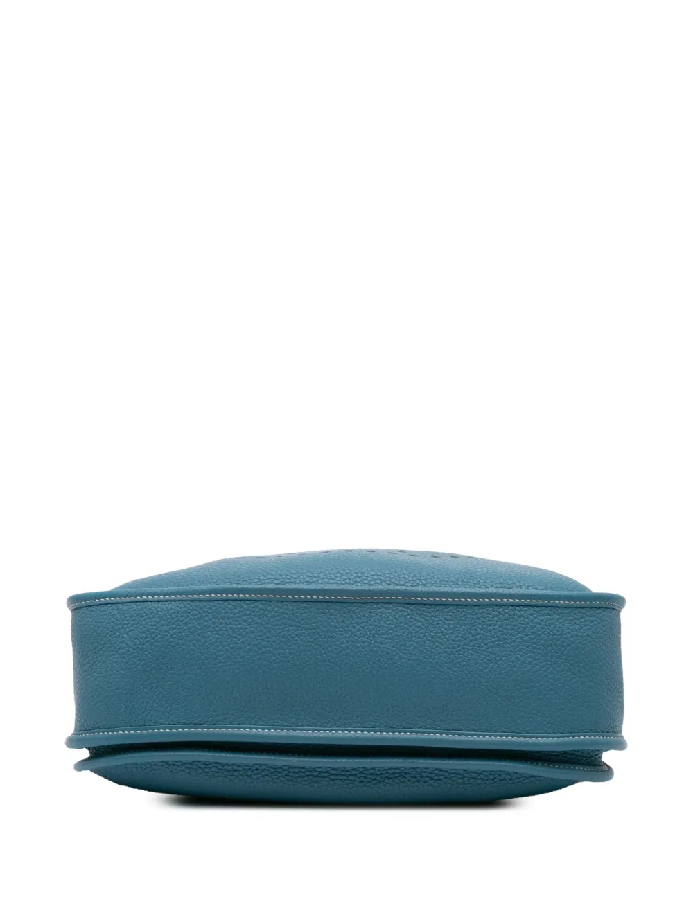 Pre-owned Hermes 2014 Clemence Evelyne Iii 29 Crossbody Bag In Blue
