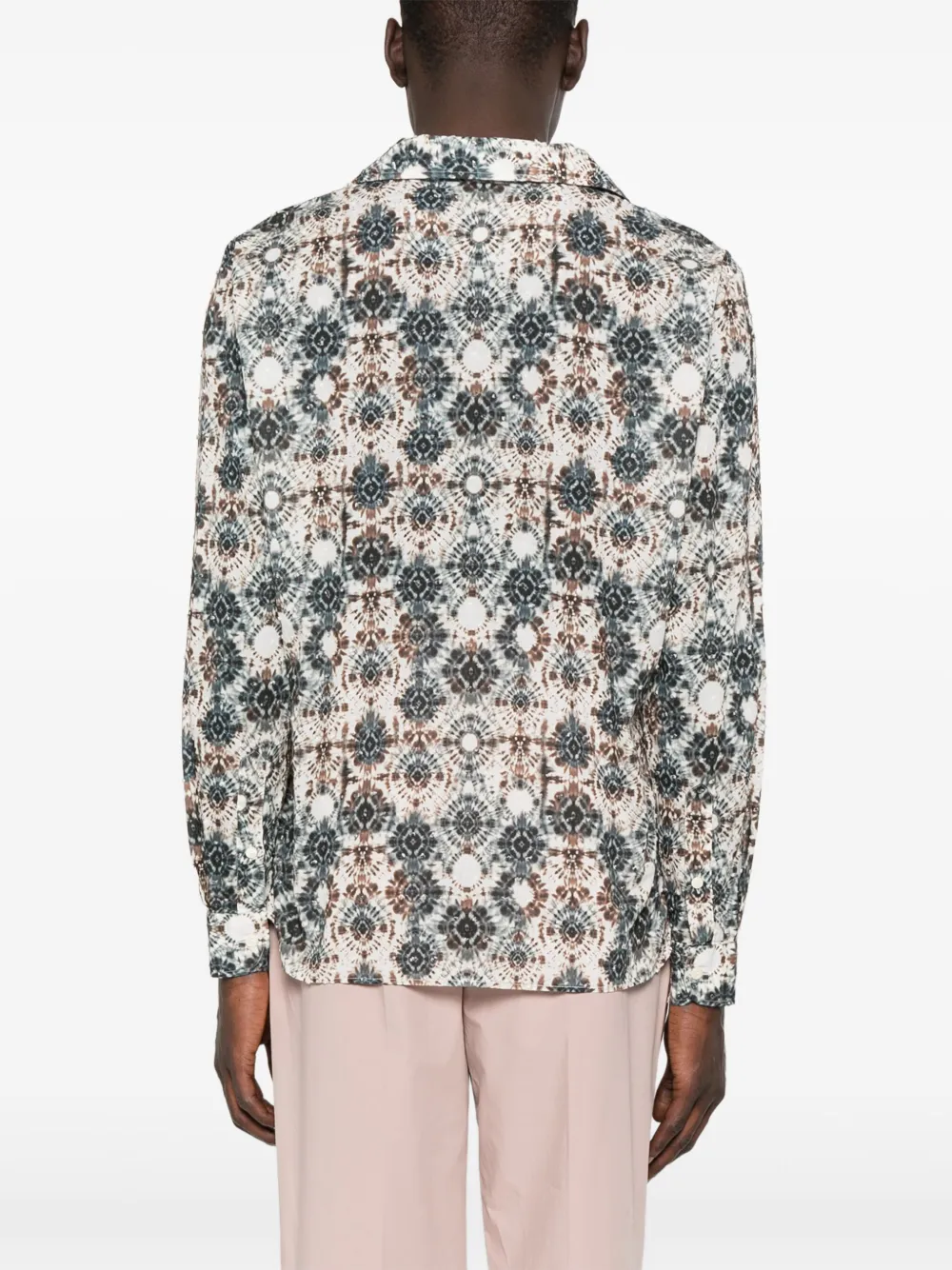 Tintoria Mattei Overhemd met tie-dye print Wit