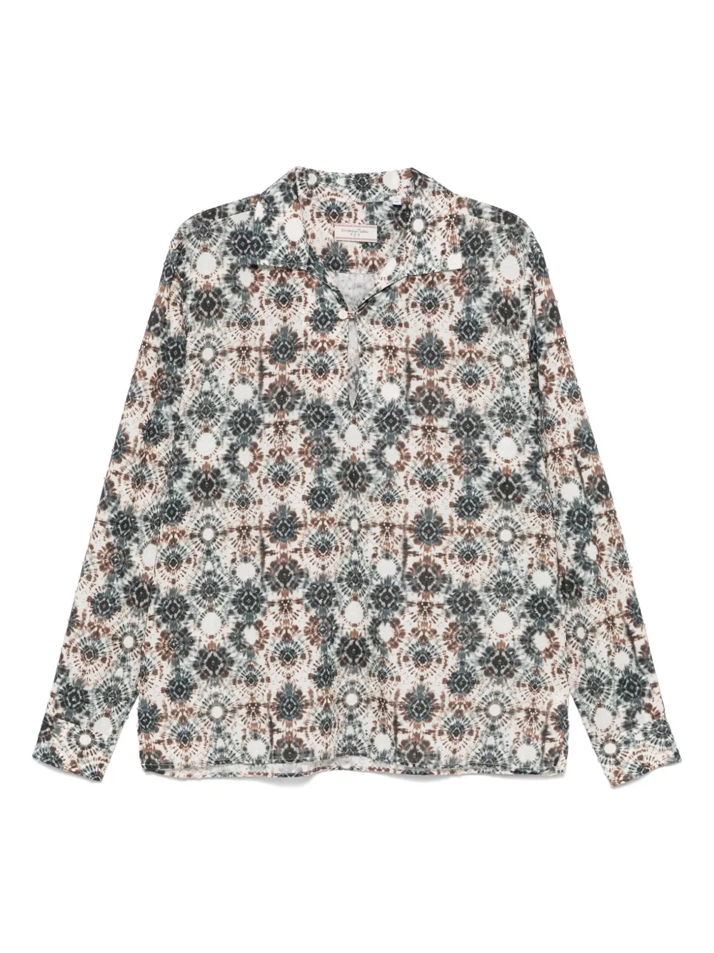 Tintoria Mattei camisa con estampado tie-dye | blanco | Image 1