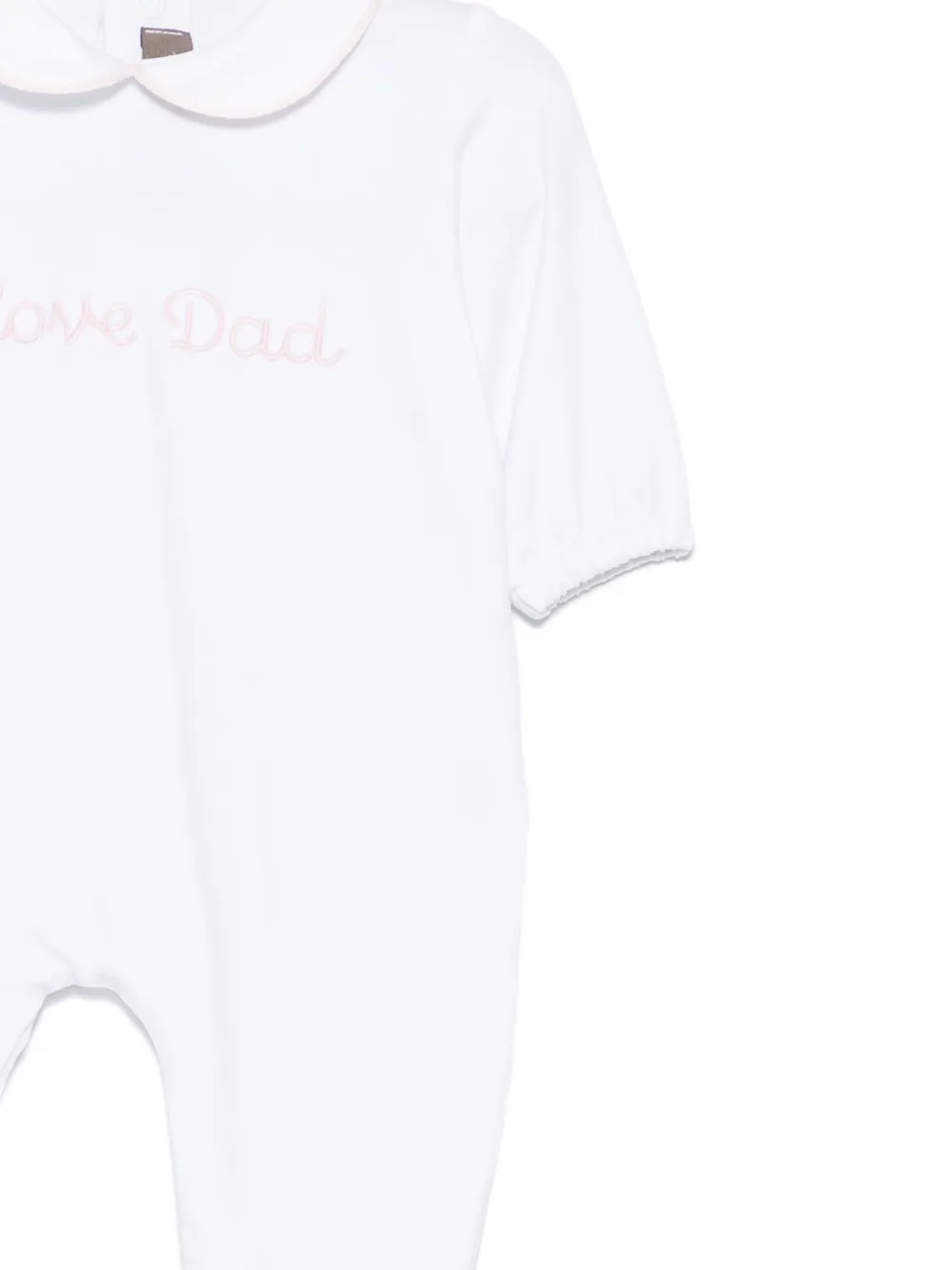Little Bear Pyjama met geborduurde tekst Wit