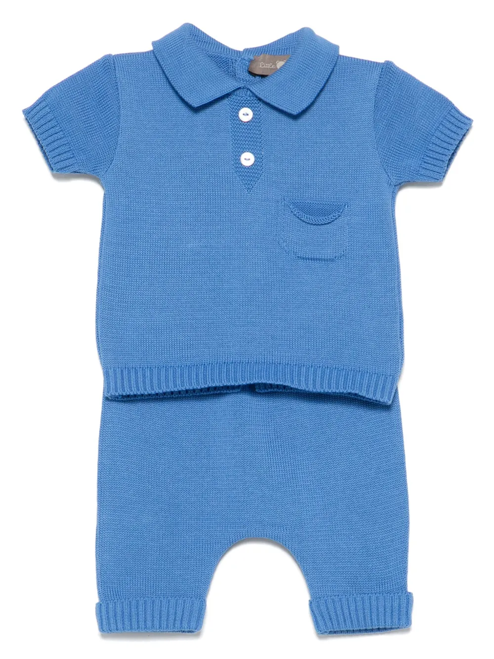 Little Bear knitted shorts set - ブルー Little Bear knitted shorts set - ブルー