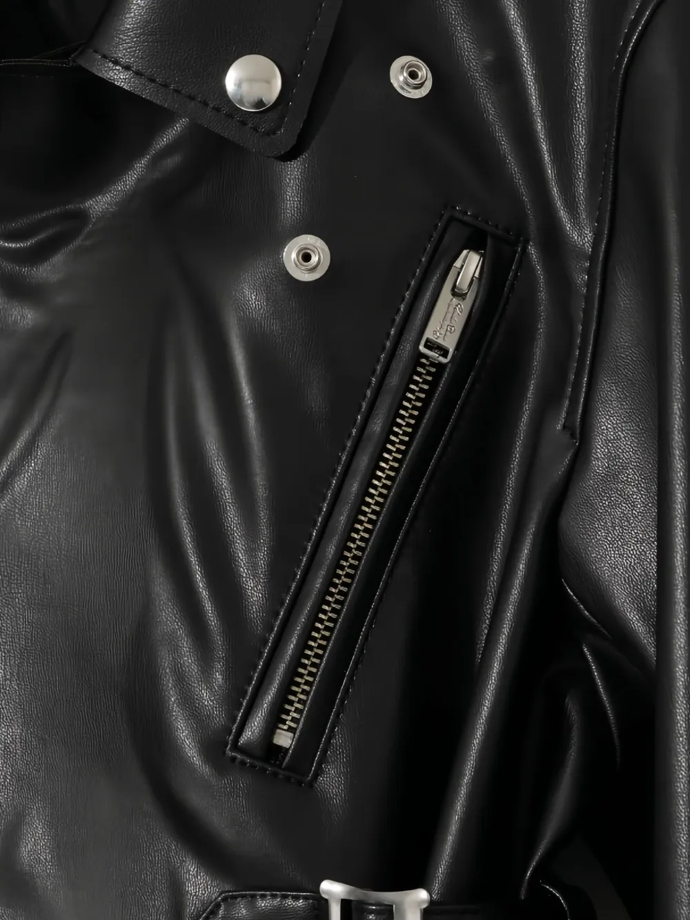 Undercover Bikerjack met gespdetail Zwart
