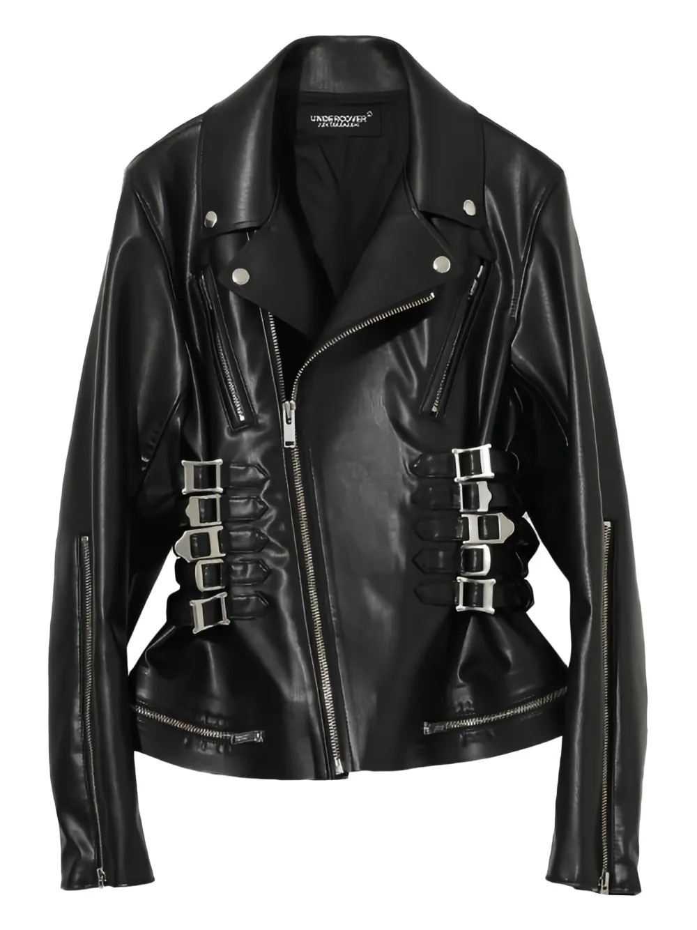 Undercover Bikerjack met gespdetail Zwart