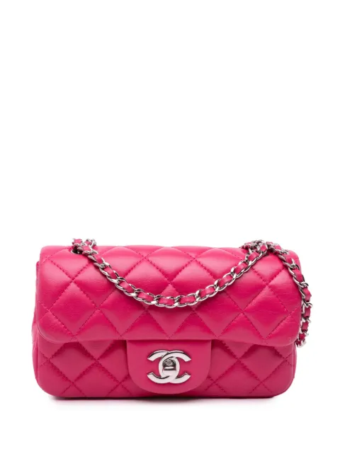CHANEL Pre-Owned bolsa crossbody Extra Mini Rectangular Classic Lambskin Flap 2014