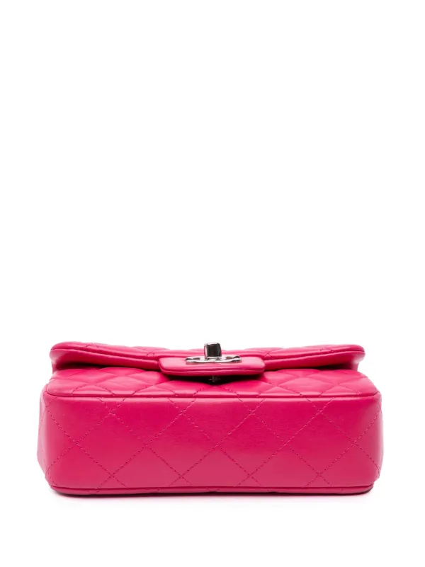 CHANEL Pre-Owned 2014 Extra Mini Rectangular Classic Lambskin Flap