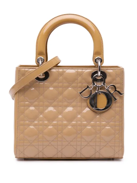 Christian Dior Pre-Owned 2012 medium Cannage Lady Dior lakleren tas