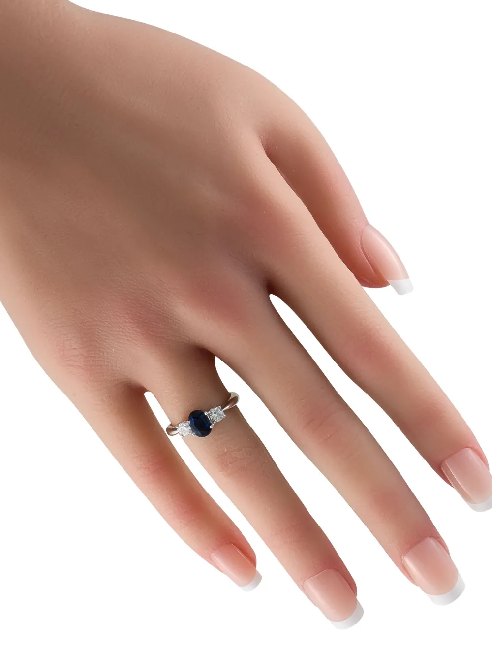 LB Exclusive platinum diamond and sapphire ring | Image 2