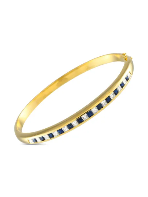 LB Exclusive pulsera en oro amarillo de 18kt con diamantes y zafiros