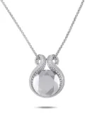 Chopard Pre-Owned 18K white gold diamond and hematite pendant necklace - Silver