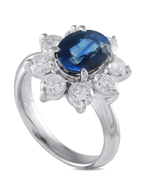 LB Exclusive Platinring mit Diamant und Saphir