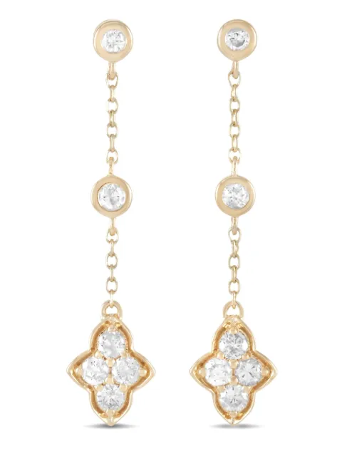 LB Exclusive 14K yellow gold diamond earrings