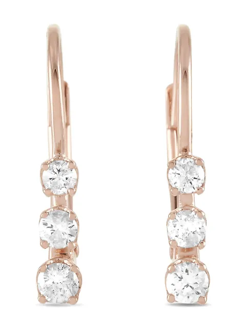 LB Exclusive 14K rose gold diamond drop earrings