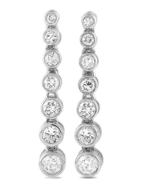 LB Exclusive aretes en oro blanco de 14kt con diamante