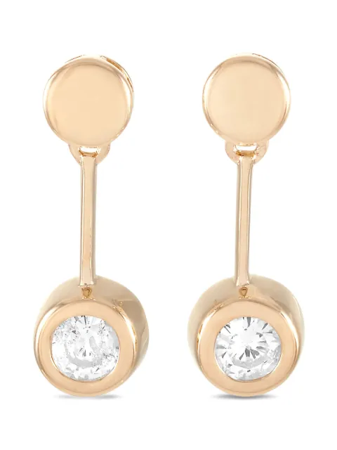 LB Exclusive 14K yellow gold diamond earrings