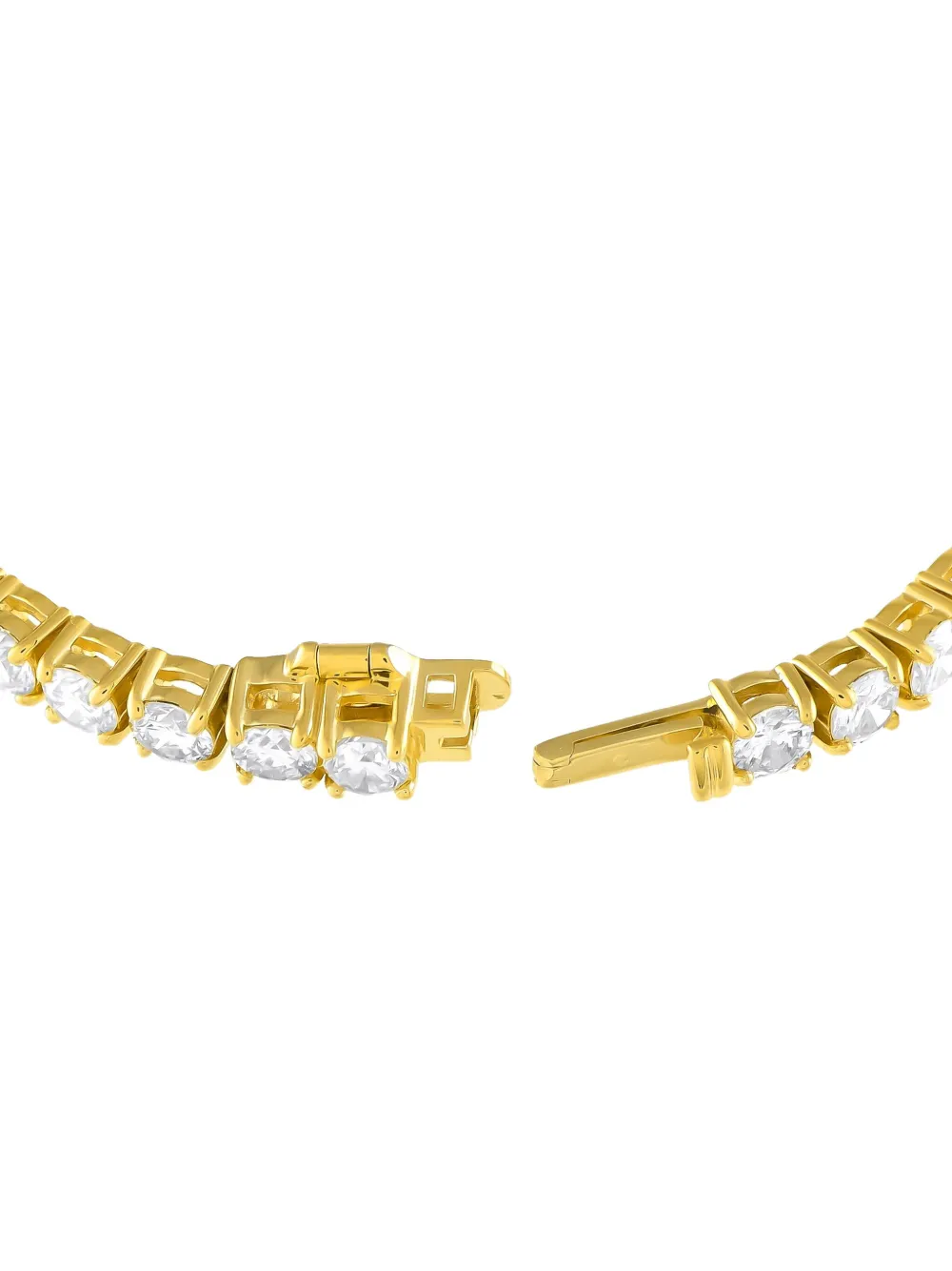 Pre-owned Lb Exclusive 18k Yellow Gold Tennis Diamond Bracelet In 金色