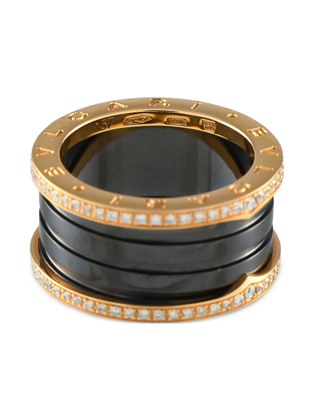 Bvlgari Pre-Owned B.Zero1 ダイヤモンド リング 18Kローズゴールド - ピンク Bvlgari Pre-Owned B.Zero1 ダイヤモンド リング 18Kローズゴールド - ピンク