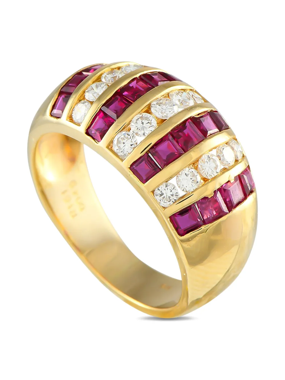 LB Exclusive 18K yellow gold ruby and diamond ring - ゴールドトーン LB Exclusive 18K yellow gold ruby and diamond ring - ゴールドトーン
