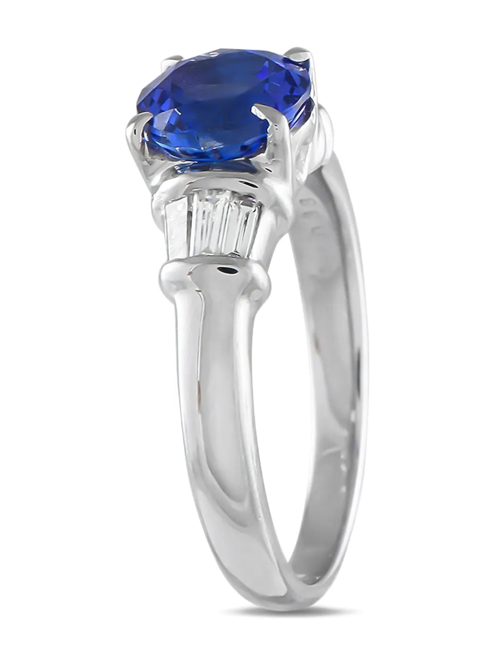 LB Exclusive platinum diamond and tanzanite ring | Image 2