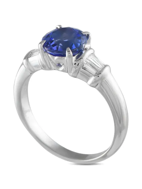 LB Exclusive anillo en platino con diamante y tanzanita