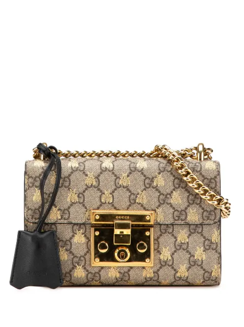 Gucci Pre-Owned 2000-2015 Small GG Supreme Bee Padlock crossbody bag
