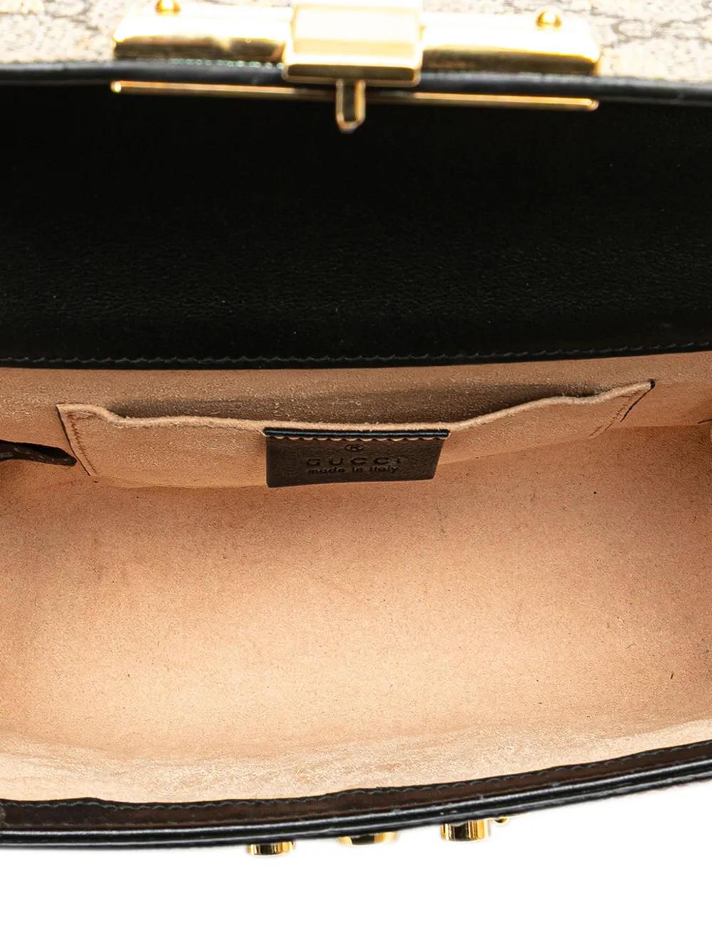 Gucci Pre-Owned Borsa a tracolla piccola in tessuto GG Supreme con lucchetto e motivo api 2000-2015 | Pre-owned | Image 4