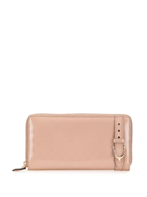 Gucci Pre-Owned 2000-2015 Microguccissima Patent Leather Nice Zip Around Wallet long wallets