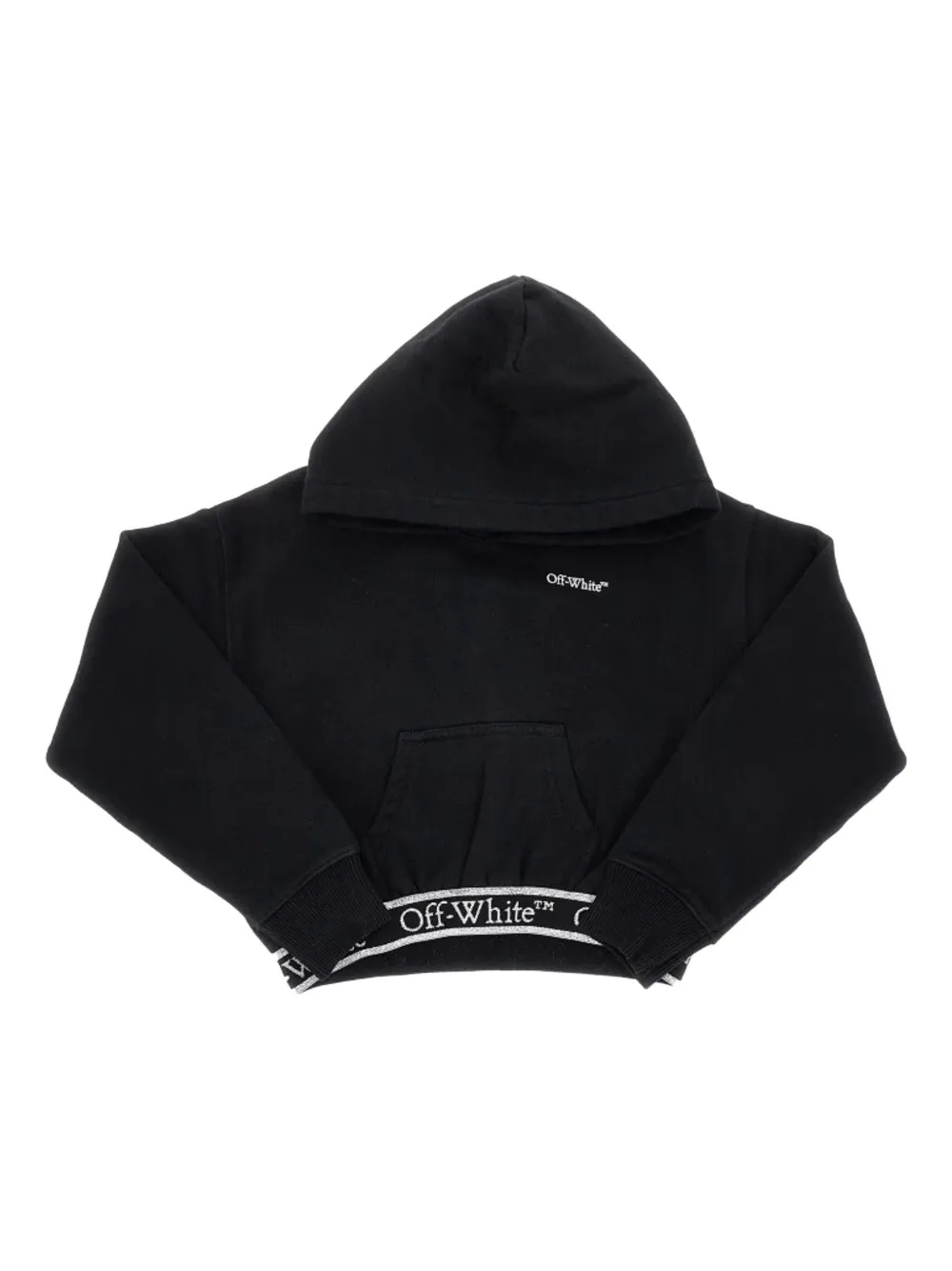 Off-White Kids Hoodie met logoprint Zwart