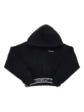 Off-White Kids logo-print hoodie - Black