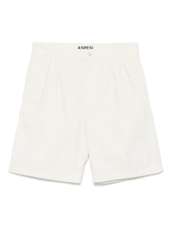 ASPESI Cotton Shorts in White