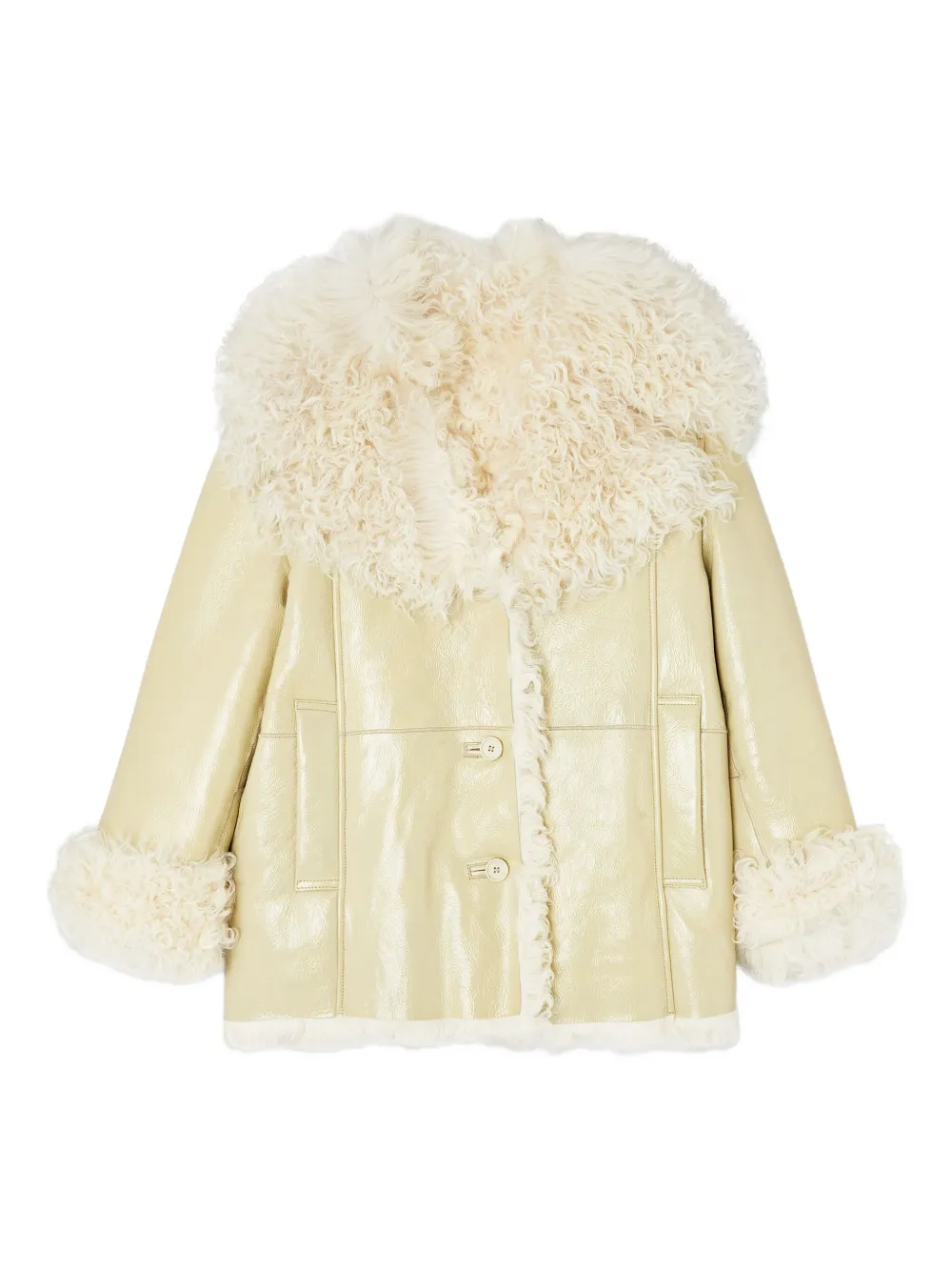 Diesel L-Aconic shearling-collar jacket | White | Image 1