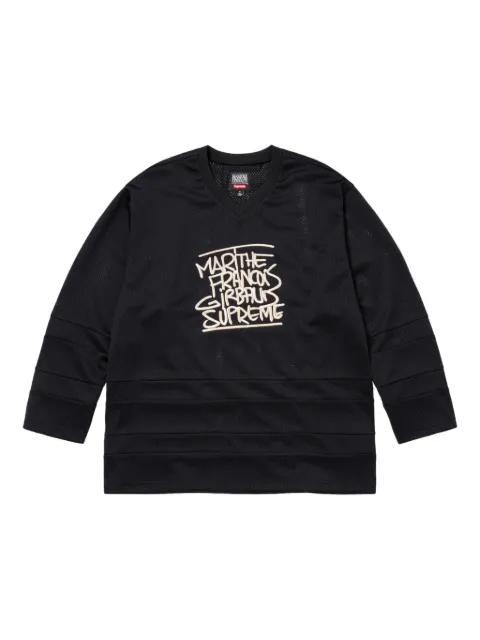 Supreme suéter con logo bordado de SUPREME x Marithé + François Girbaud