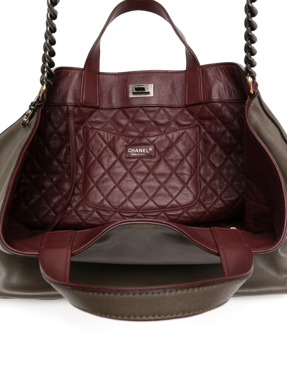 Pre-owned Chanel Taupe Grey Reissue Tote Bag In Neutrals