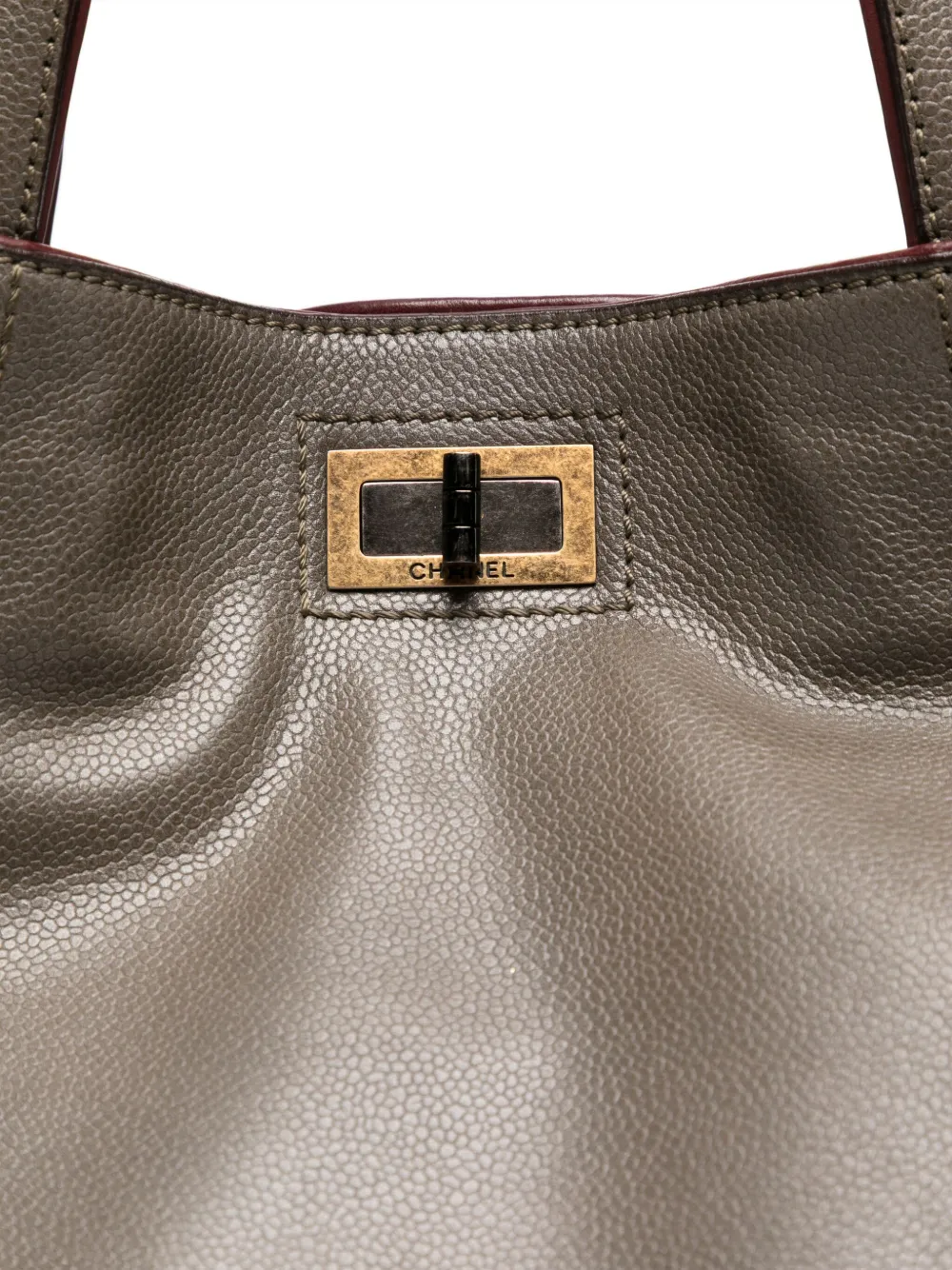 Pre-owned Chanel Taupe Grey Reissue Tote Bag In Neutrals
